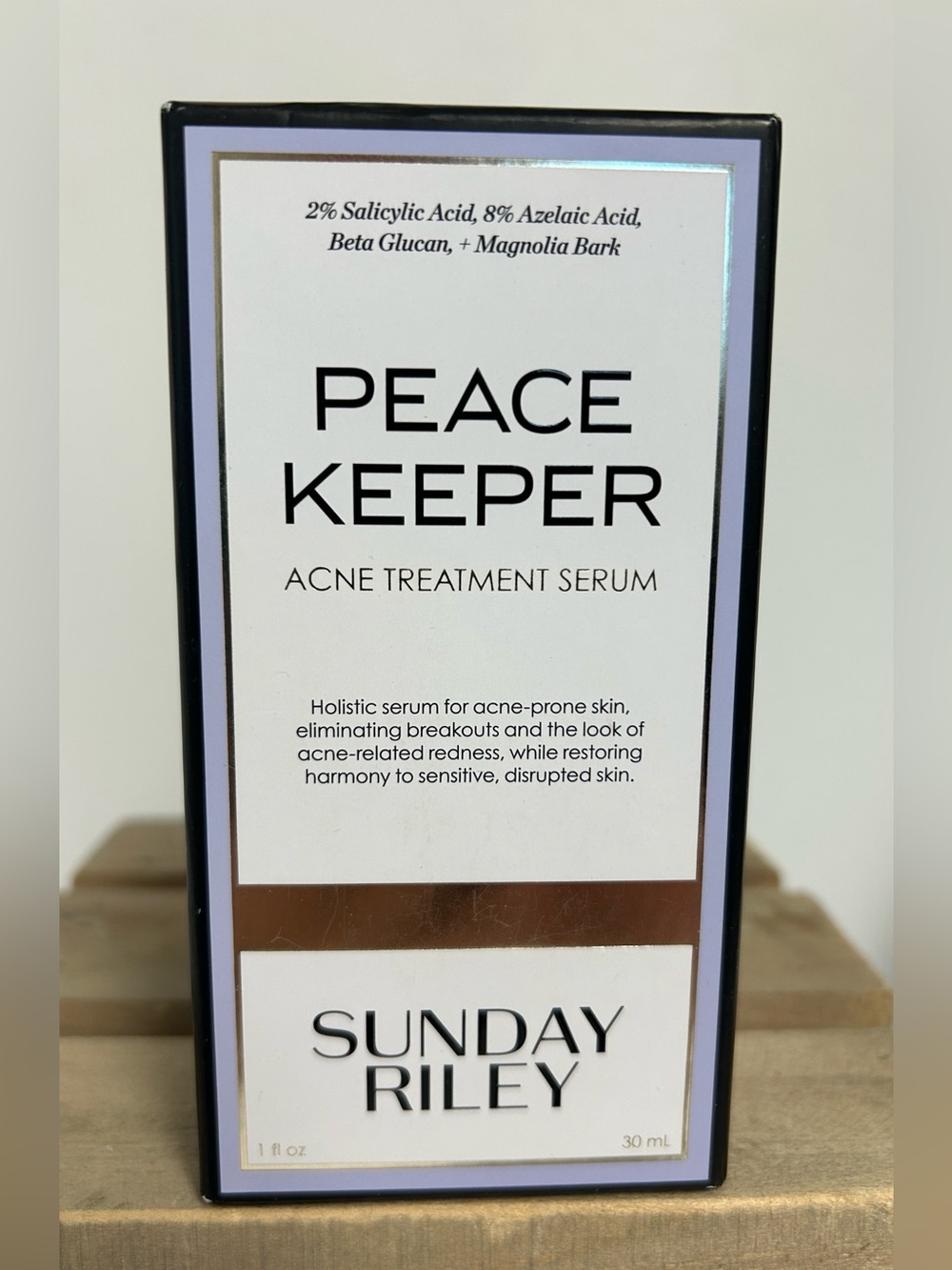 Sunday Riley NIB Peacekeeper Holistic Acne Treatment Serum 1 Fl / 30 ml